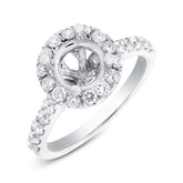 0.79ct 14k White Gold Diamond Semi-mount Ring